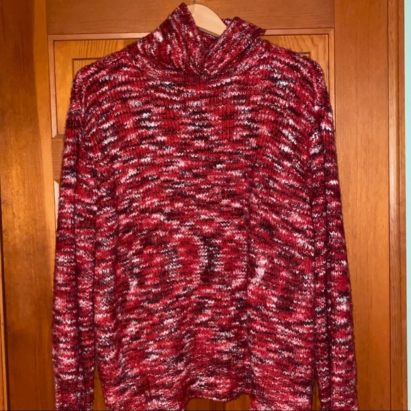 Venezia Jeans oversized red turtleneck sweater - Picture 3 of 8